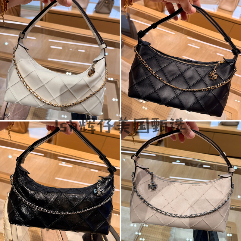 Authentic American Tb Women's Bag Fleming New Quilted Pillow Bag Pea Bag Chain Shoulder Bag Lunchbox Crossbody Bag