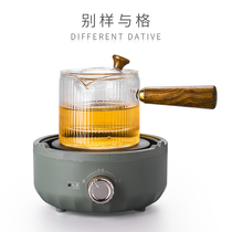 Thickened glass bubble teapot electric pottery cooking tea stove flower teapot filter tea maker high temperature resistant tea set household