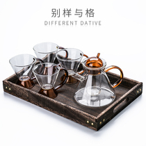 A different kind of glass heated afternoon tea tea set light luxury British European and American French flowers and grass cooking teapot tea cup set