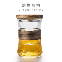 Creative tea cup office glass with lid with filter tea separation for men and women personal special Japanese high-grade