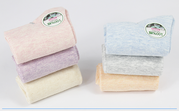 Vớ nữ cotton mùa đông ống gió gió dép nữ vớ 100% cotton vớ mùa thu và mùa đông vớ thổ cẩm