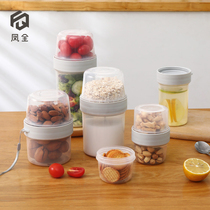 Double multi-use refreshing box yoghurt salad fruit separating box plastic sealed tank lunchbox snacks box snacks box