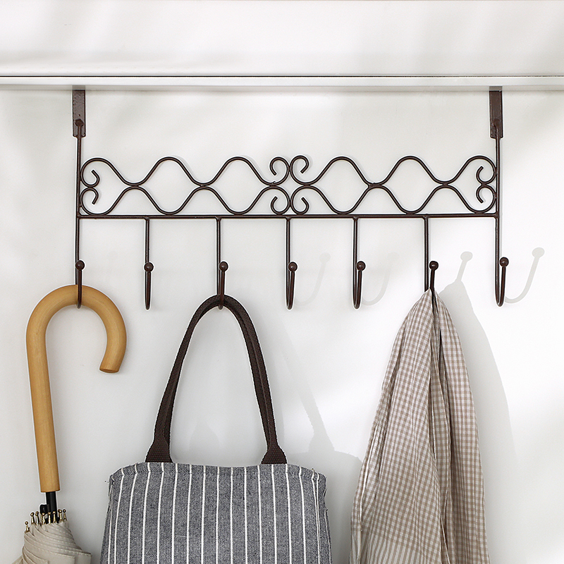 Free to install the creative door rear hook No mark door Clothes clothes cloak containing hanging frame Kitchen free of nail clothes hanger