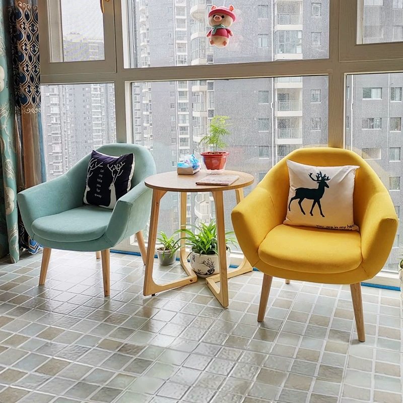 Nordic Sloth single sofa Leisure Balcony Seats Small Family Type Bedroom Chair Simple Mini Sofa Leaning Back Chair