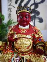  Wood carving Guangze Zun Wang statue Guo Sheng Wang Security Zun Wang statue Holy King Male Buddha statue decoration Camphor wood Buddha statue customization