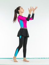 Teenage Girls Sports Professional Training School Swimming Swimsuit Beginners Female Speed Dry Seaside Sunscreen Sweaters Conjoined