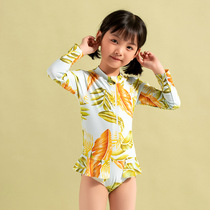 Childrens swimsuit girl conjoined swimsuit Xiaoqing New cute little girl baby CUHK Scout swimsuit