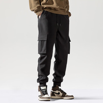 Working Pants Men 2022 Fall Trends 100 Hitch Loose Sports Pants Casual Autumn Winter Plus Suede Thickened Functional Bundle Leggings Pants