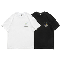 Summer Mens Short Sleeve T-shirt 2021 Days Loose Joker Simple Half Sleeve Top Cotton Round Neck Casual Joker Body