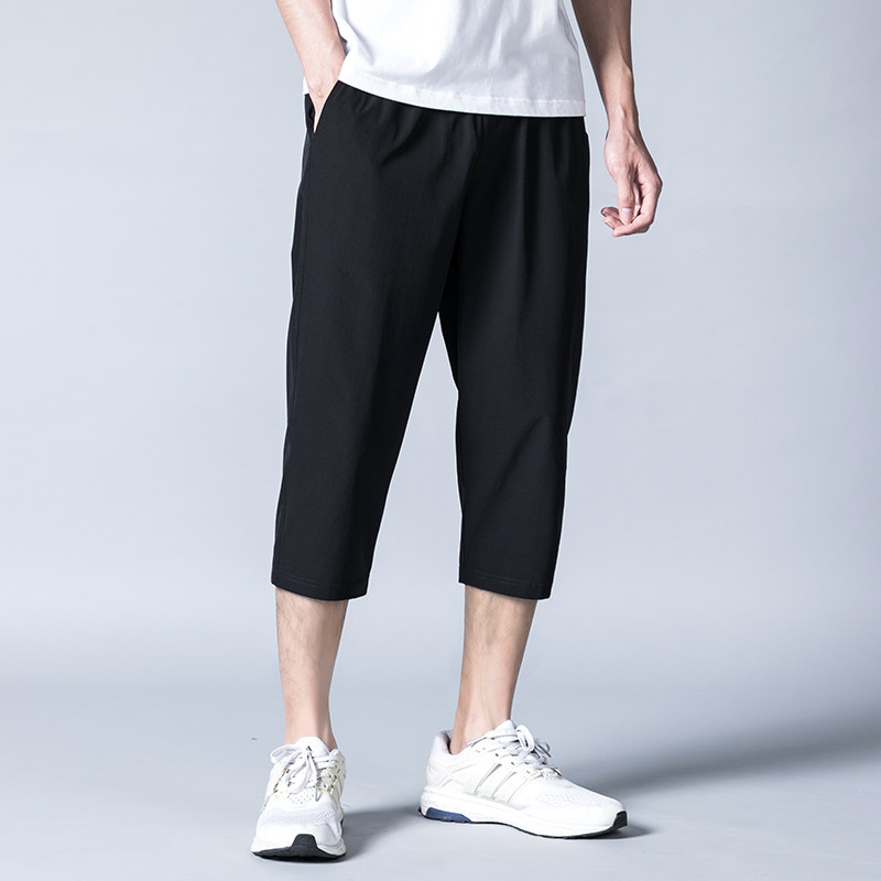 Three-point pants Summer men's trend pants loose thin section quick-drying 7-point pants boys straight casual sports shorts