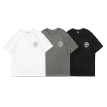 Short Sleeve Summer Men 2021 Loose Youth Tide Print Top Casual Joker Print Fun Round Neck Print Fun Half Sleeve