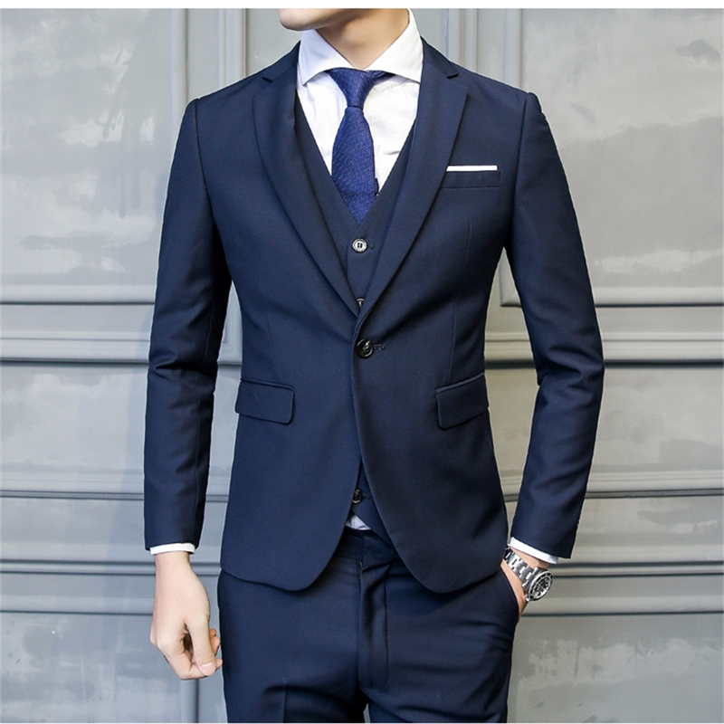 Bộ đồ vest nam ba mảnh công sở chuyên nghiệp quần tây nam