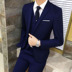 Suit phù hợp với nam giới ba mảnh kinh doanh phù hợp với chuyên nghiệp phương Tây trang trí cơ thể phù rể chú rể váy cưới nam mùa thu áo dạ nam Suit phù hợp