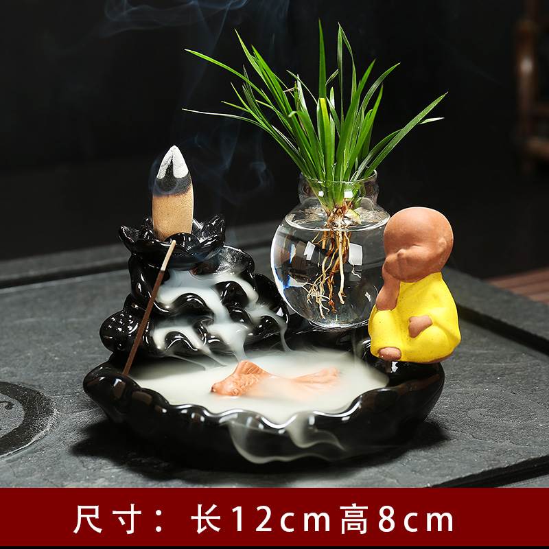 Home Turned Back Ceramic Incense Stove Sandalwood Tea Dau Tea Favorite Lavender Indoor Personality Creative Pendulum