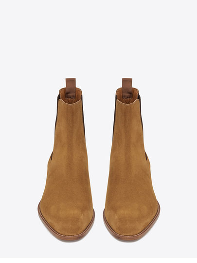 European and American winter CHELSEA BOOT Chelsea boots men's pointed-toe genuine leather British deerskin high-top Martin boots men's trendy