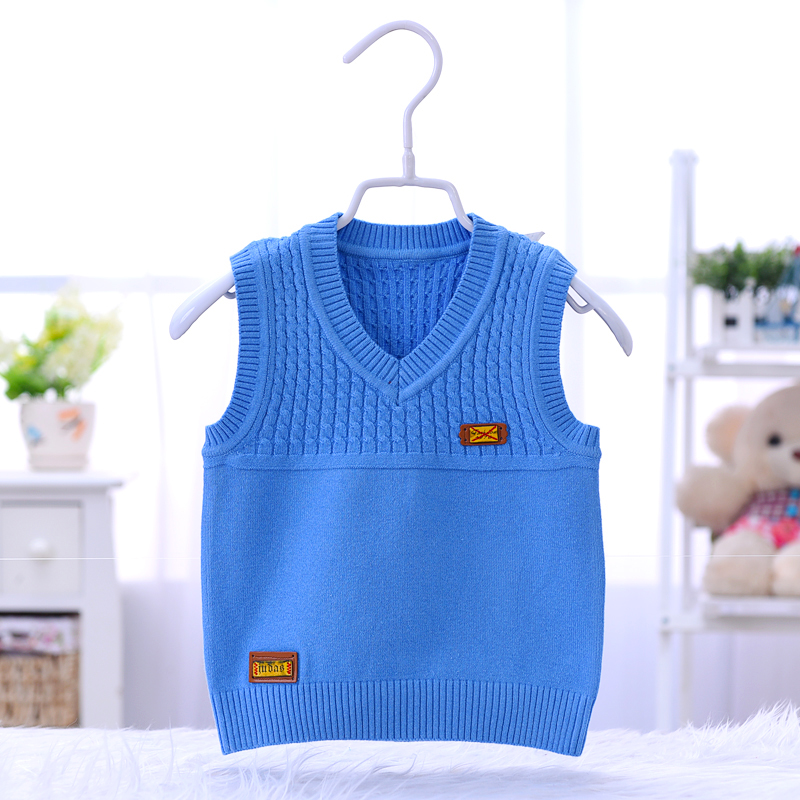 Áo len cho bé mùa xuân và mùa thu len nam bé mặc 0-1-2-3 tuổi bé gái bằng vải cotton đan vest trẻ em shop thời trang trẻ em