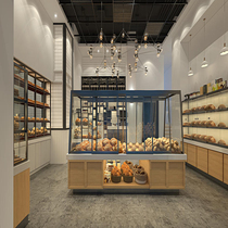 Convenience store supermarket mall counter showcase jewelry store optical store effect construction drawing decoration si design