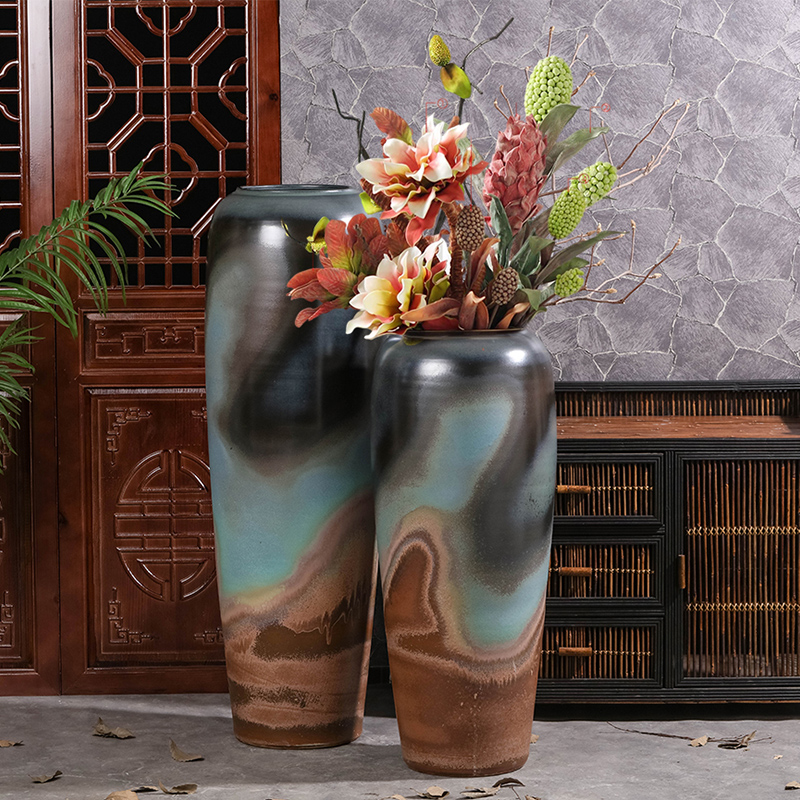 New Chinese style ceramic zen ground vase b&b hotel decorate the sitting room porch TV ark, dry flower arranging flowers is placed