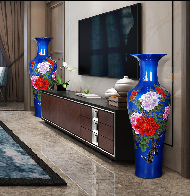 Jingdezhen ceramics of large vases, crystal glaze Chinese I sitting room place hotel housewarming gift