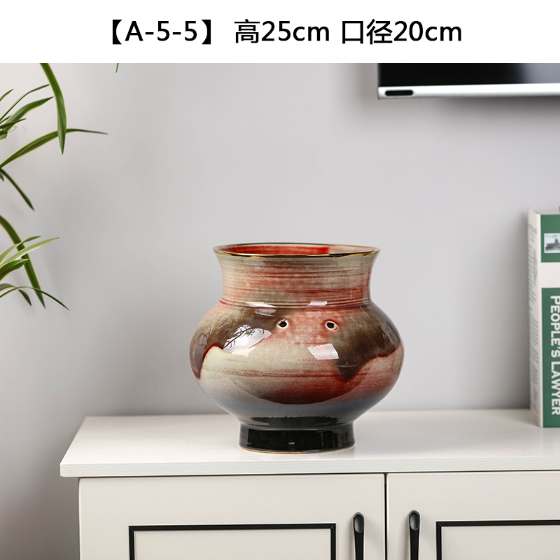 New Chinese style ceramic glaze vase dried flower adornment desktop home sitting room of I and contracted flower arrangement that occupy the home furnishing articles