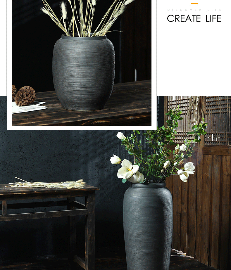 Jingdezhen high temperature ceramic vase landing ideas for porcelain high dry flower arranging flowers, ceramic restoring ancient ways furnishing articles