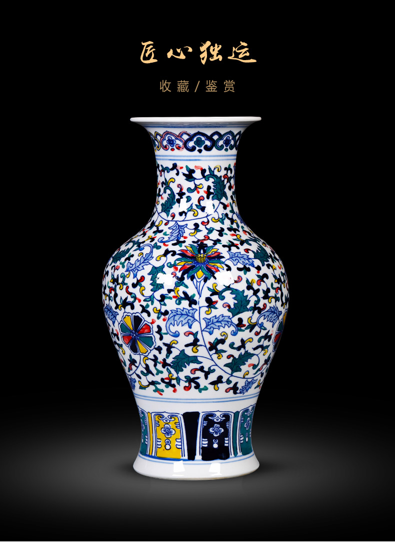 Jingdezhen blue and white porcelain general large pot sitting room place porch decoration of Chinese style household archaize ceramic vase