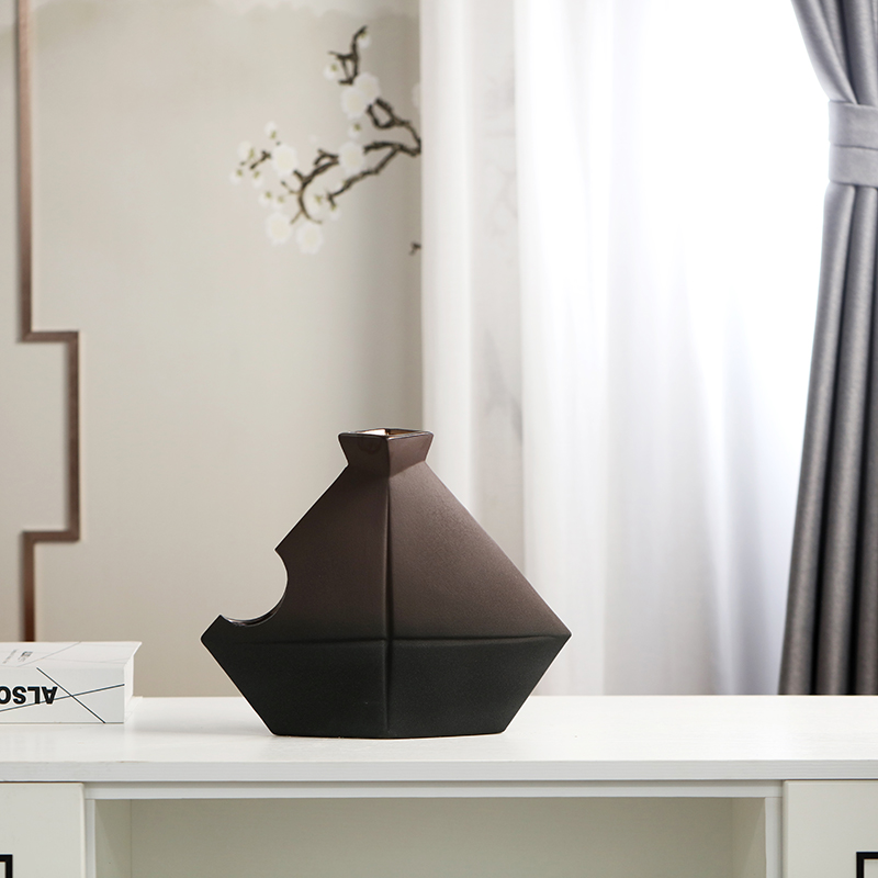 Dry ceramic vases manual furnishing articles Nordic contracted and I household adornment example room sitting room porch, flower arrangement