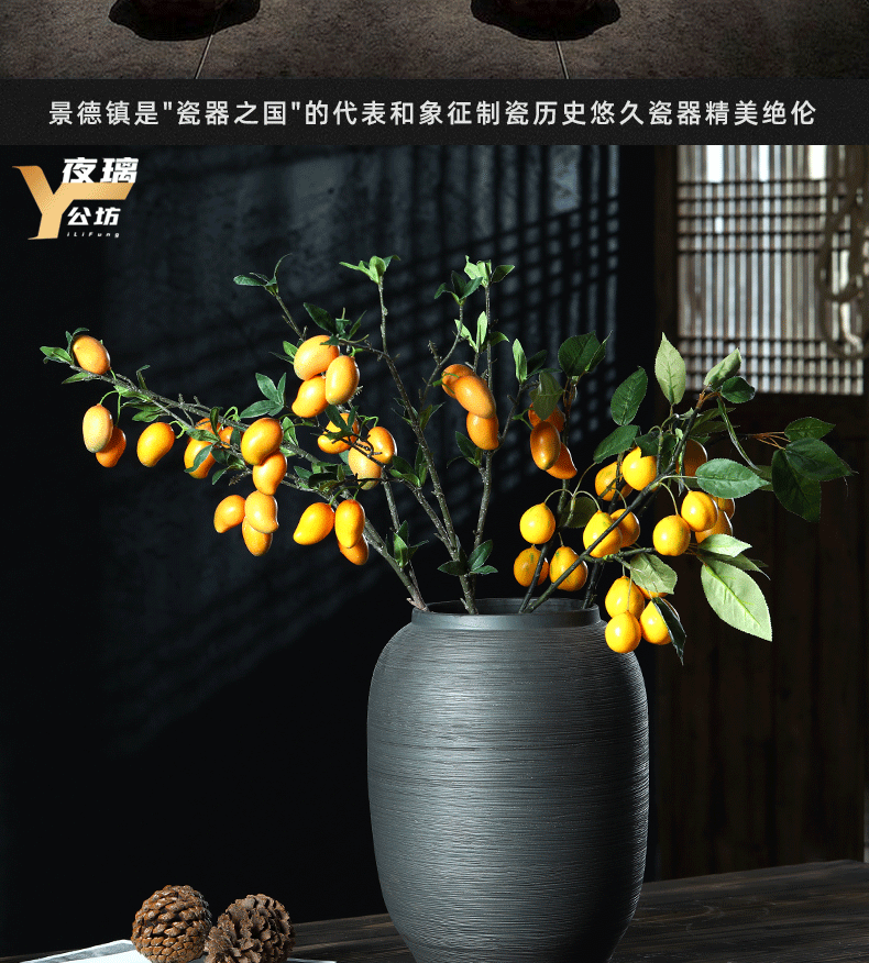 Jingdezhen high temperature ceramic vase landing ideas for porcelain high dry flower arranging flowers, ceramic restoring ancient ways furnishing articles