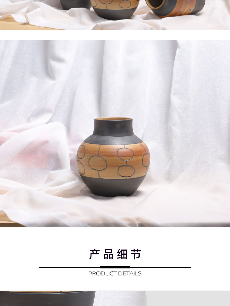 Floret bottle of jingdezhen ceramics fine TaoCheng restoring ancient ways wall floor texture flowerpot desktop ornaments classical furnishing articles