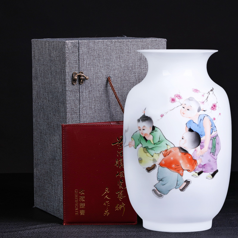 Jingdezhen ceramics vase living room flower crafts blockbuster Chinese jewelry home furnishing articles