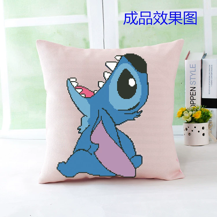 Cross stitch gối nhân vật hoạt hình Stitch gối ngủ sofa gối đệm lễ hội xe hơi - Công cụ & phụ kiện Cross-stitch tranh tự thêu