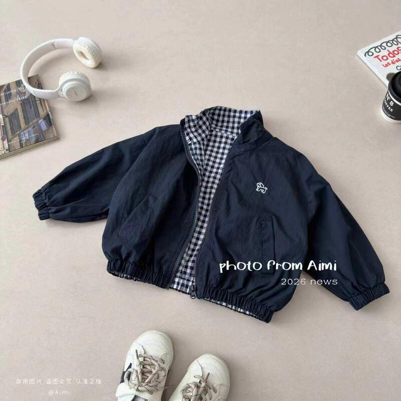 Boys' Baby Jacket Autumn Baseball Jacket New Spring and Autumn Style for Small and Medium-Sized Children Kindergarten Stand-Up Collar Jacket Korean Version Boys' Baby Jacket Autumn Baseball Jacket New Spring and Autumn Style for Small and Medium-Sized Children Kindergarten Stand-Up Collar Jacket Korean Version