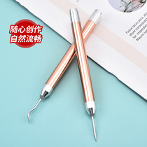 Carving machine auxiliary tool with light crochet hook paper removal hook straight needle textile needle thread hook
