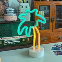 Hugging Potato Night Light American Retro Coconut Tree Light Table Lamp LED Ambience Light Bedroom Bedside Swing Piece Birthday Present