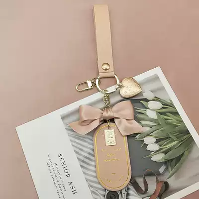 ins bow car keychain pendant Net red cute high-end key friends birthday gift female