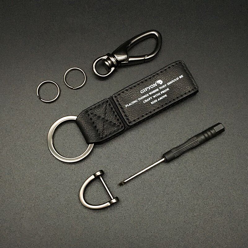 Cowhide car key chain pendant high-end couples men's and women's key refining simple and durable