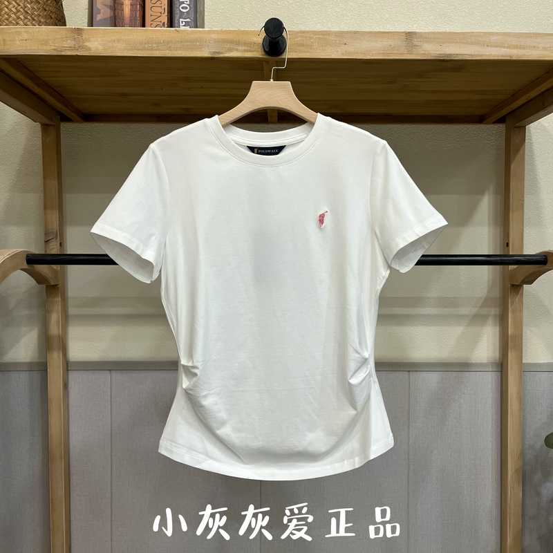 Special Offer Polo Walk Genuine Women's Refreshing Waist-Cinching Casual White Short-Sleeved T-Shirt Ak4W52E20332 Special Offer Polo Walk Genuine Women's Refreshing Waist-Cinching Casual White Short-Sleeved T-Shirt Ak4W52E20332