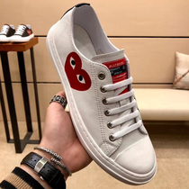 European Mens Shoes 2024 Autumn New Versatile White Shoes Mens Lace-up Flat Leather Shoes Fashion Casual Shoes White Shoes