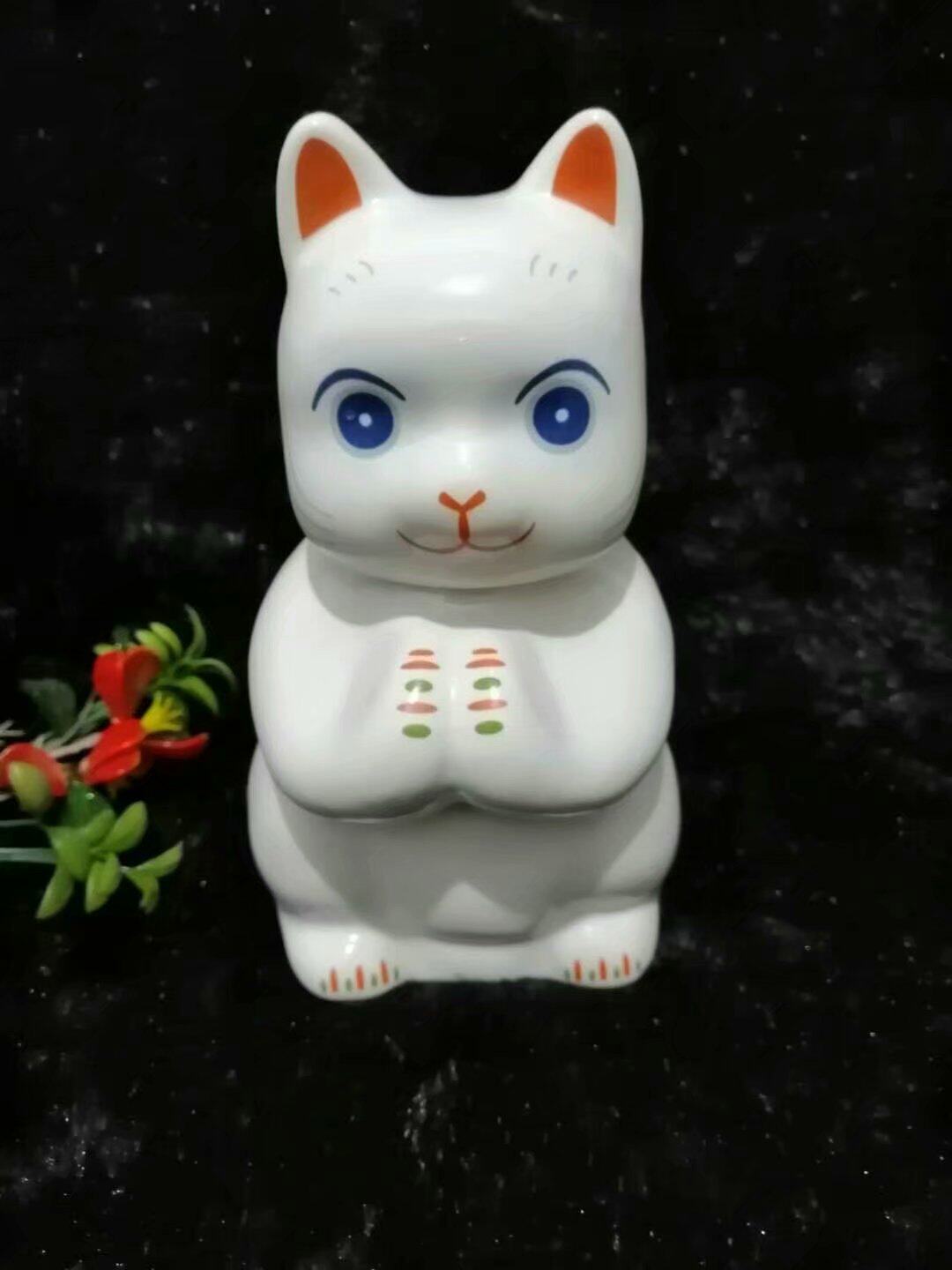 Wine Bottle Decoration Furnishing Wine Bottle BEAUTIFUL CRAFT CERAMIC ANIMAL TYPE RECRUITING CAT OLD EMPTY WINE BOTTLE COLLECTION