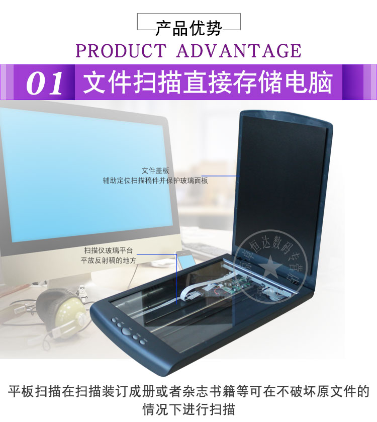 Violet Scanner D4800 Trình quét tệp ảnh 10 giây Sản phẩm Lưu lượng tốc độ quét - Máy quét