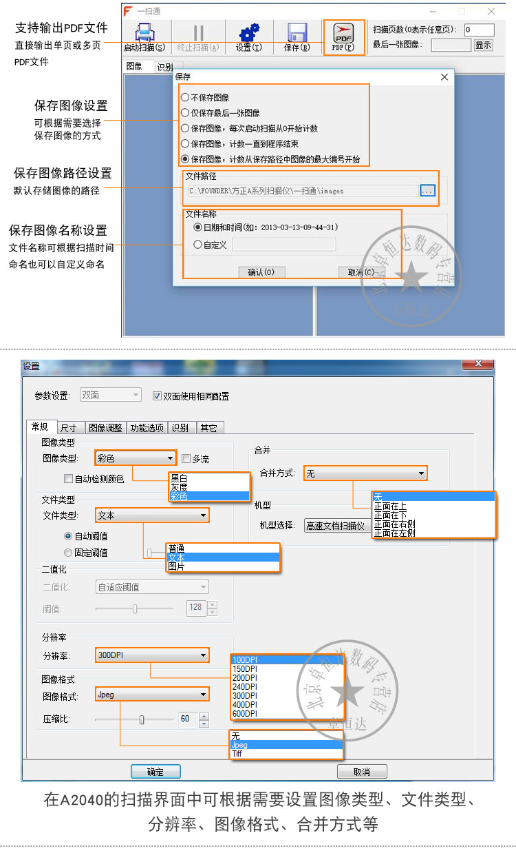 Founder Scanner A2040 40 trang / phút Vé đôi tốc độ cao với vận chuyển bảo hành toàn quốc - Máy quét