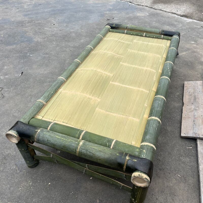 Purely Handmade Bamboo Traditional Woven Single/Double Bed Bamboo Nap Bed Bamboo Mat Simple Old-Fashioned Cooling Bed