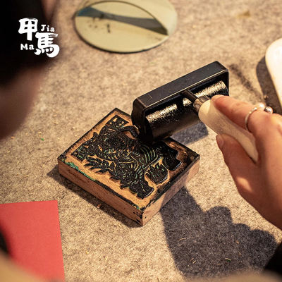 Creation Notes: Woodblock New Year Pictures, Horse Prints, Woodblock Engraving, Horse Year Handmade Rubbing Experience DIY Material Kit
