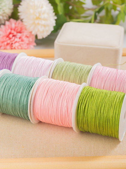 No. 72 Jade Thread DIY 손으로 짠 브레이드 팔찌 재료 0.8mm 보석 실 빨간 로프 펜던트 구슬 스레드