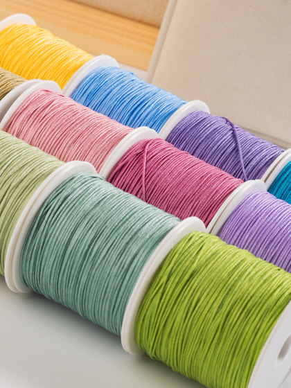 No. 72 Jade Thread DIY 손으로 짠 브레이드 팔찌 재료 0.8mm 보석 실 빨간 로프 펜던트 구슬 스레드