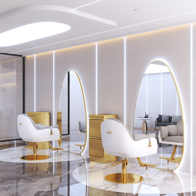 New Beauty Hair Shop Mirror Desk Network Red Hairdressshop Cut Hair Mirror Hair Salon Special Single Side Hot Dye Can Hang Wall Rational mirror