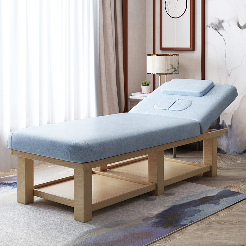 Solid wood beauty bed beauty salon dedicated high-end multi-functional moxibustion physiotherapy bed with holes body massage bed massage bed
