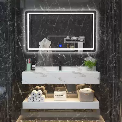 Nordic bathroom cabinet combination marble washbasin hanging wall small household wash basin simple dressing room wash basin