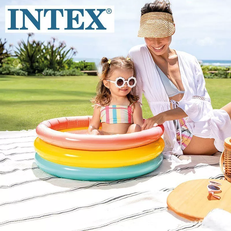 Intex, радуга надувной плавательный бассейн для рыбалки, морской шариковый бассейн для ванны