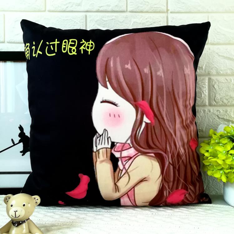 Một vài chiếc gối đáng yêu màu đen hai mặt gối xe gối xe phòng ngủ nội thất cá tính Gối Đệm - Trở lại đệm / Bolsters Chăn gối ngủ văn phòng 3 in 1